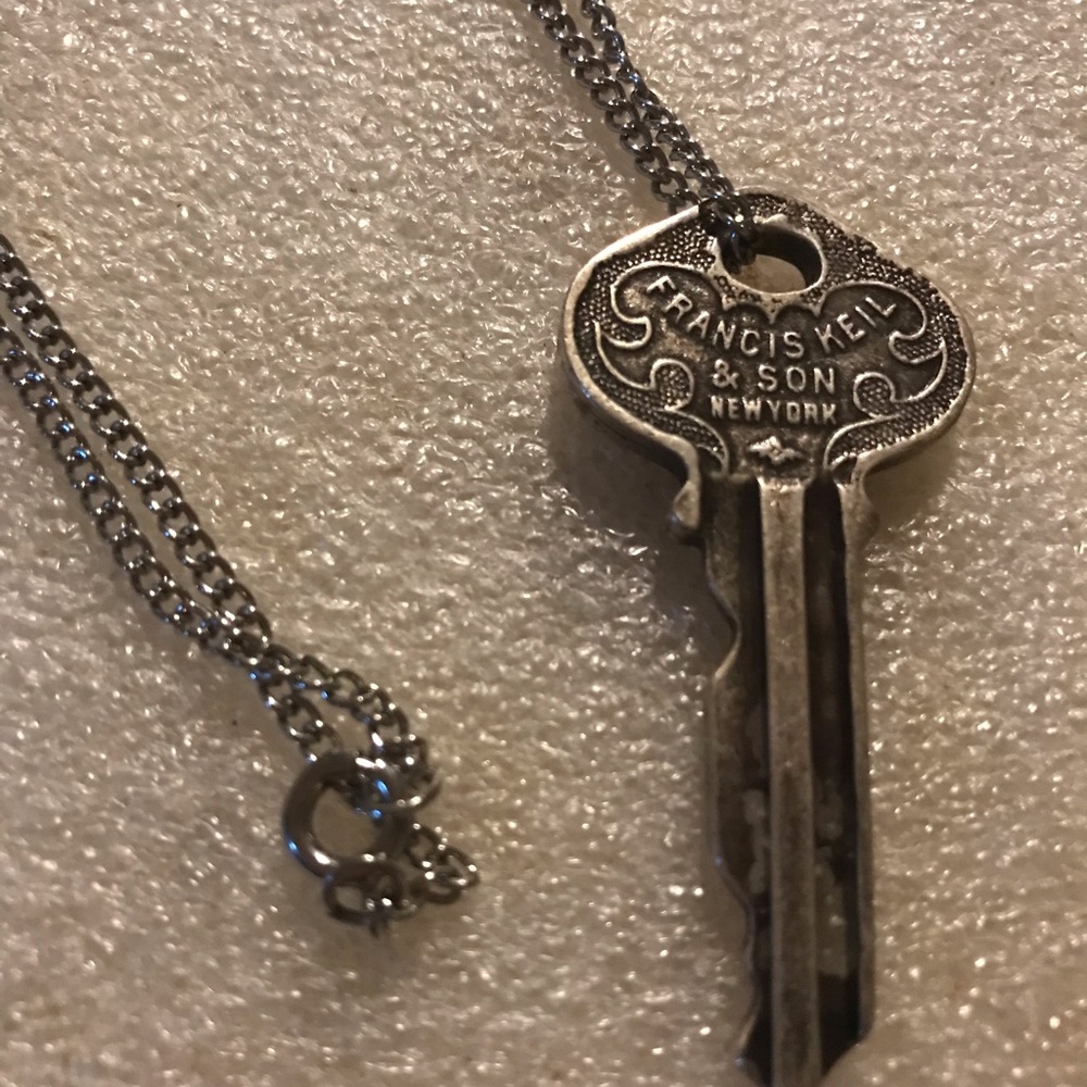 Francis Keil & Son New York Key Pendant Necklace - Silver Tone